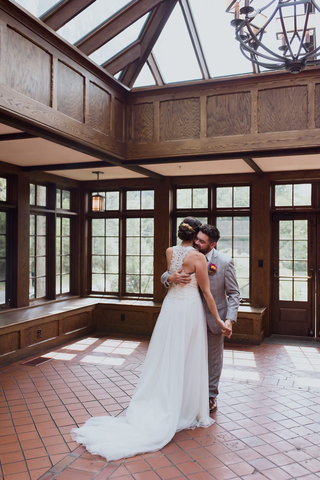 willowdale estate spring wedding first look