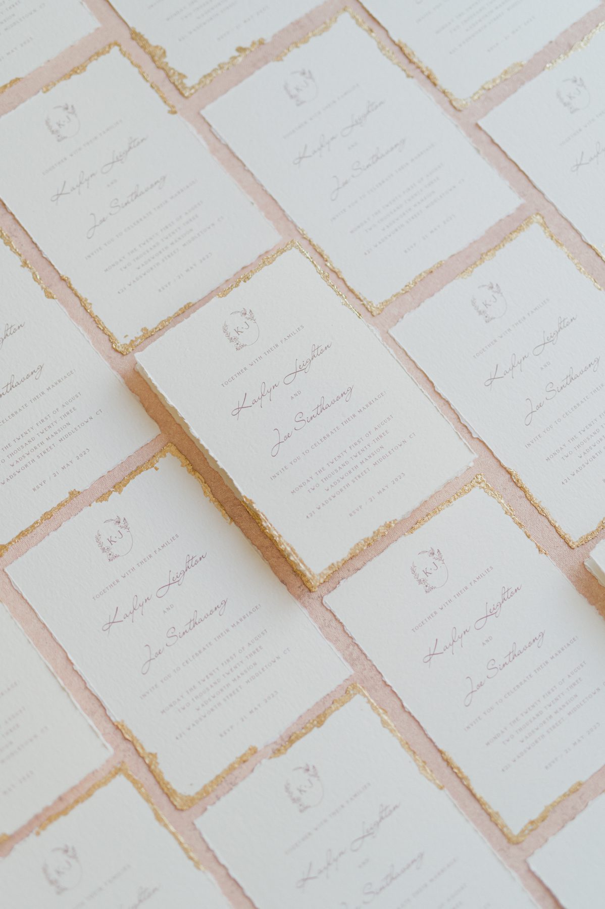 fine art wedding invitations gold foil invitations