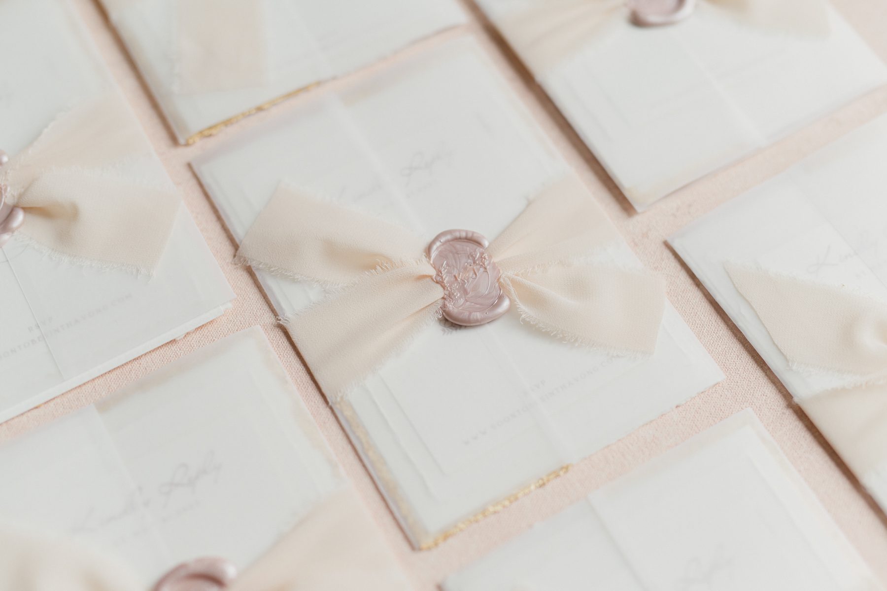 fine art wedding invitations wax seal close up