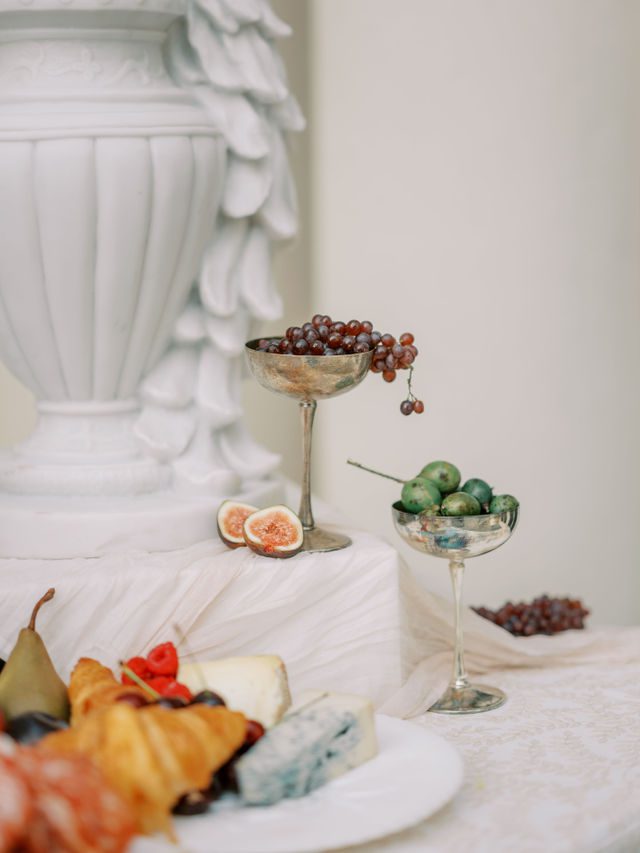 French riviera inspired wedding at Wadsworth Mansion CT grazing table
