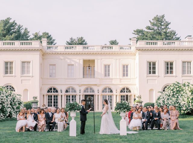 featured in Style Me pretty at Wadsworth mansion wedding ceremony