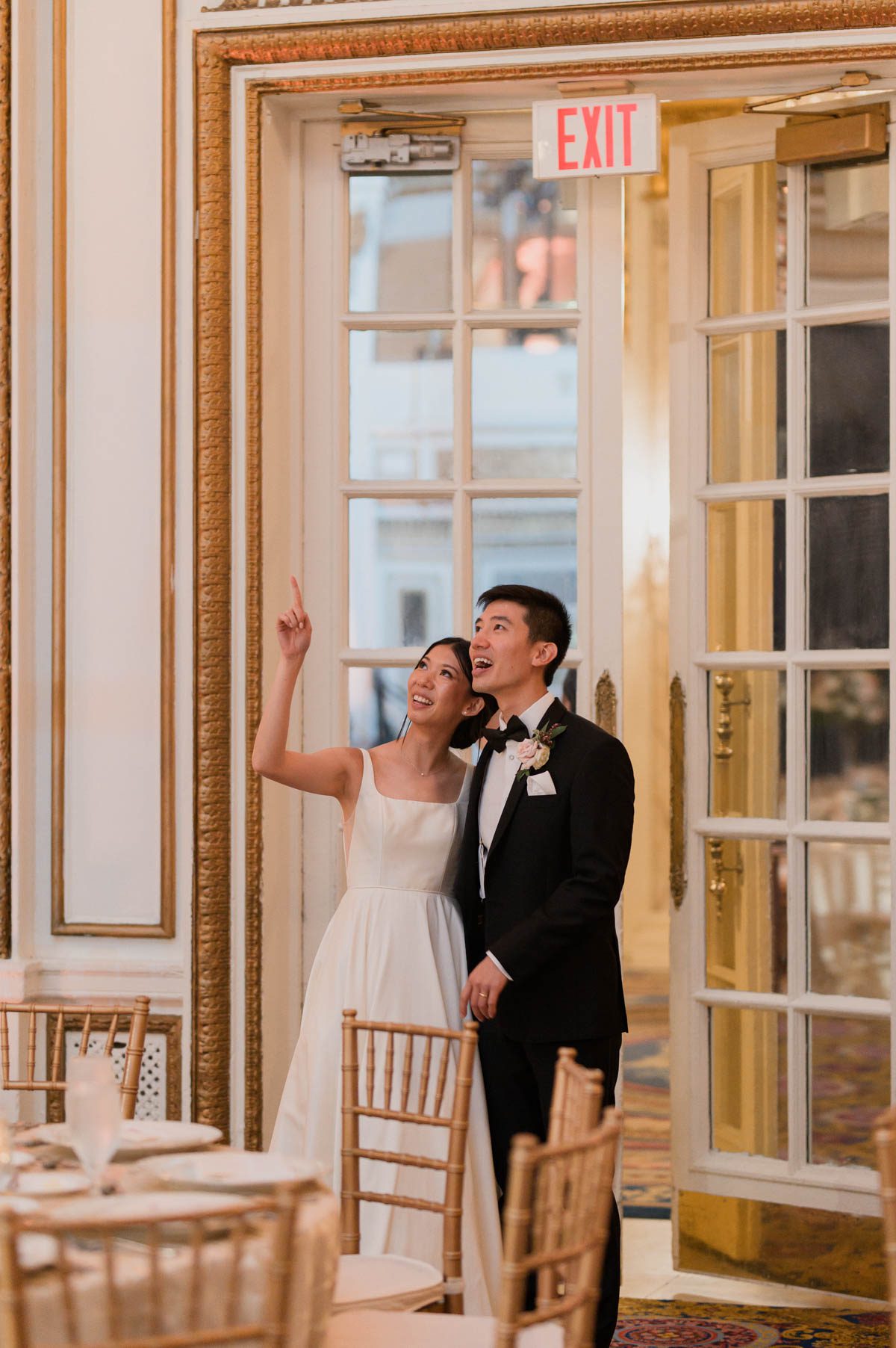 fairmont copley plaza wedding reception reveal to bride and groom