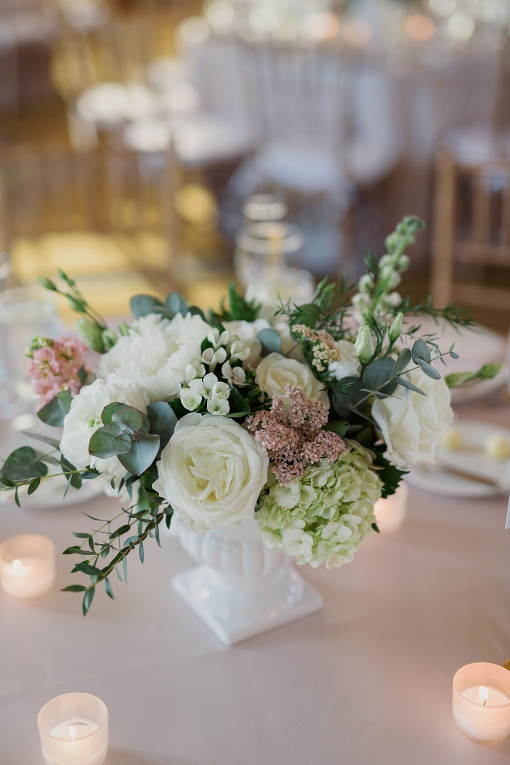 omni parker house wedding floral inspiration for reception centerpiece