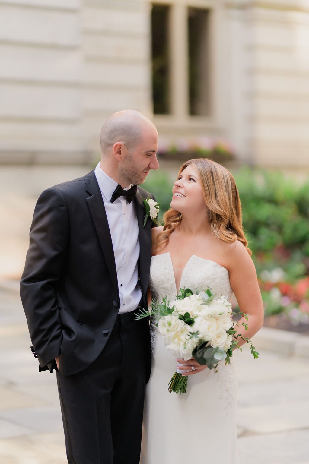 omni parker house wedding bride and groom classic portraits