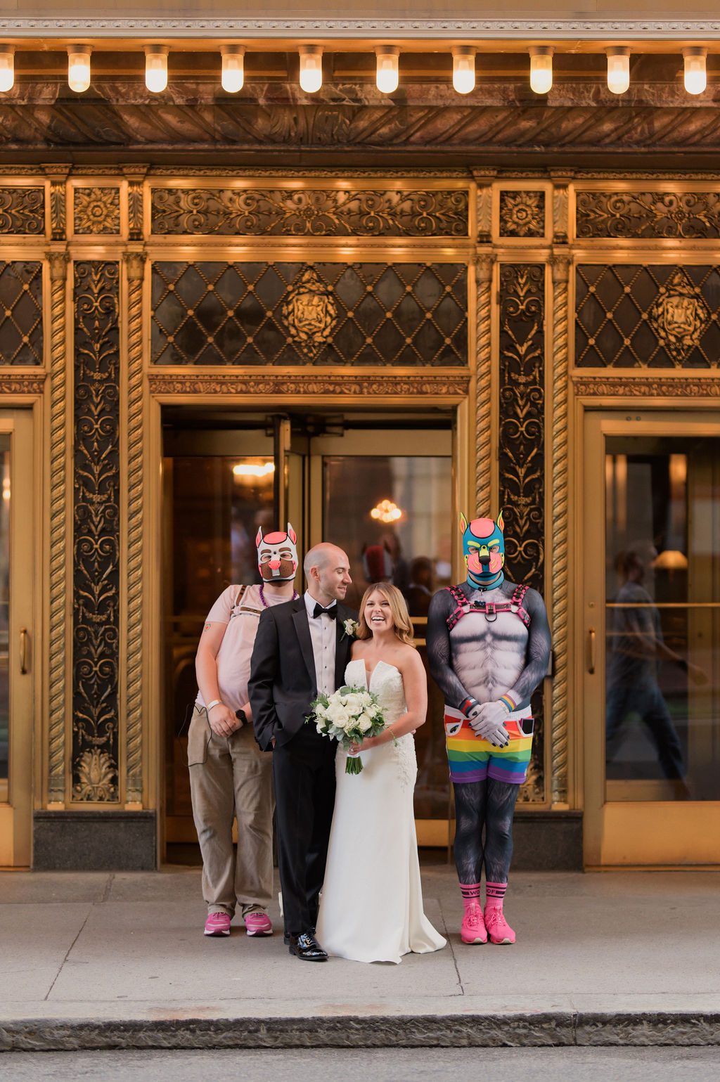 omni parker house wedding bride and groom parade LGBTQ