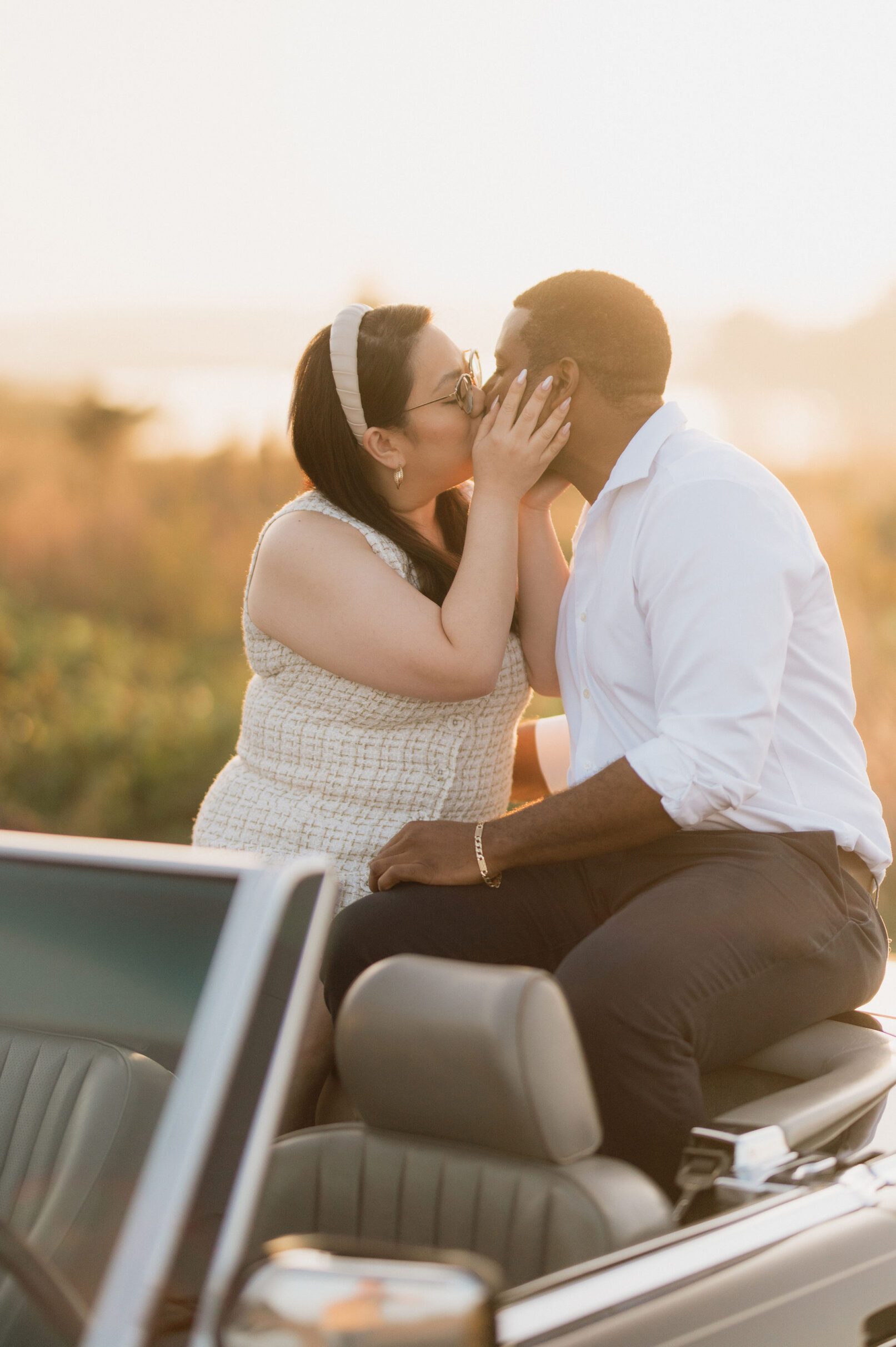 boston coastal engagement session poc multicultural couple